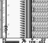 une photo d'Ã©cran de Castlevania 2 - Belmont s Revenge sur Nintendo Game Boy